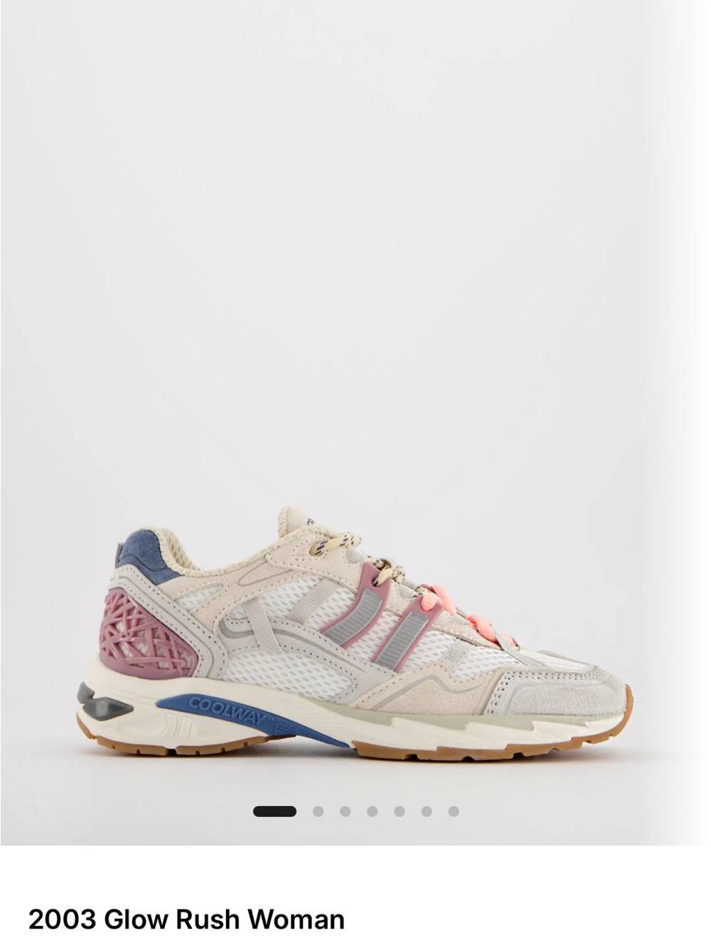 Coolway 2003 Glow Rush Women's Athletic Sneakers - Cream Pink Blue